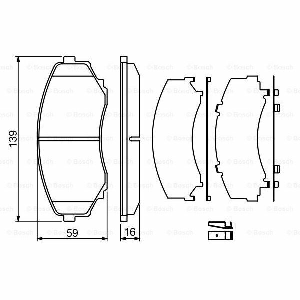 Тормозные колодки Bosch - фото №5