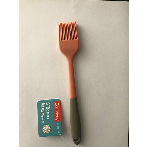 Кулинарная цельнолитая силиконовая кисть Gawinmay 21см. розовая.