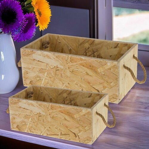 Ящик деревянный декоративный для хранения 30x16xH12см 2 шт 696₽