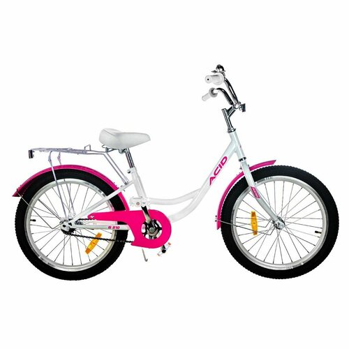 Велосипед детский подростковый ACID G 210 20" рама 11" 2024 года бело-розовый