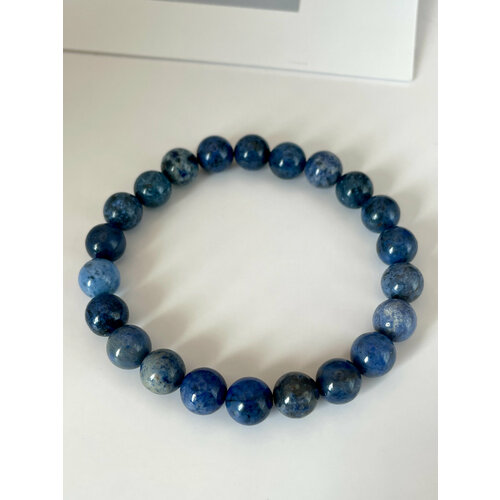 Плетеный браслет браслет из лазурита, лазурит синтетический, лазурит, 1 шт., размер 16 см, размер one size, голубой, бирюзовый