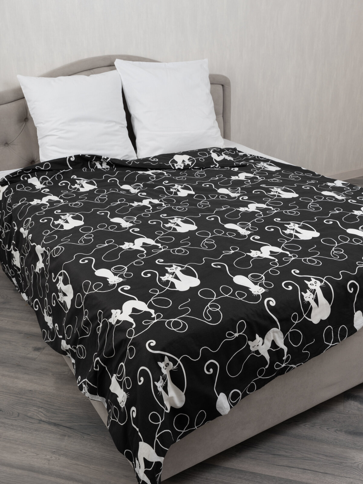 фото Пододеяльник с кошками 200х220 на молнии хлопок 100%