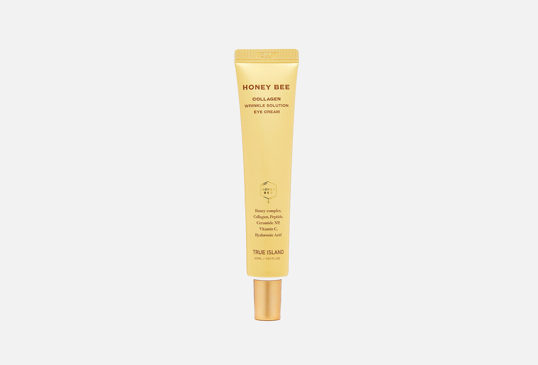 Крем для кожи вокруг глаз True Island, Honey Bee Collagen Wrinkle Solution Eye Cream 30мл