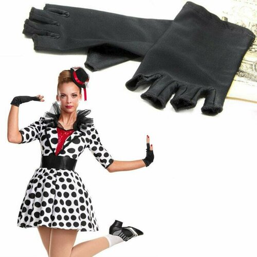 Перчатки к костюму Стиляги черные СosplayCity Gls17003