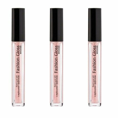 Relouis Блеск для губ с зеркальным эффектом Fashion Gloss, тон: 11 Софиты Токио, 3.7 гр, 3 шт