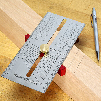 Шаблон универсальный для разметки ящичных шипов WOODWORK MGR-001