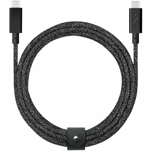 Кабель Native Union BELT cable type-c, USB-C/USB-C, 240W, 2,4м, черный native union belt usb c usb c lightning medium