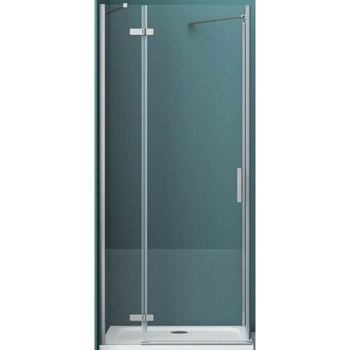 Душевая дверь BelBagno Kraft 100 KRAFT-60/40-C-Cr-L левая, профиль хром/стекло прозрачное душевой уголок belbagno kraft kraft p 1 90 c cr l 90х90 см прозрачное стекло