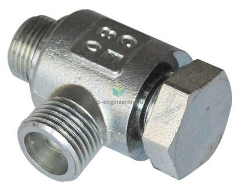 фото 101305.1 CAST - Фитинг угловой поворотный типа Banjo, G1/4"-8L (М14х1,5), 315 бар