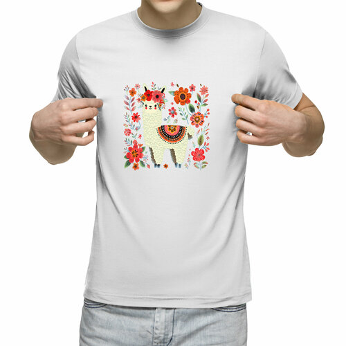 Футболка Us Basic, размер XL, белый мужская футболка счастливая лама s серый меланж