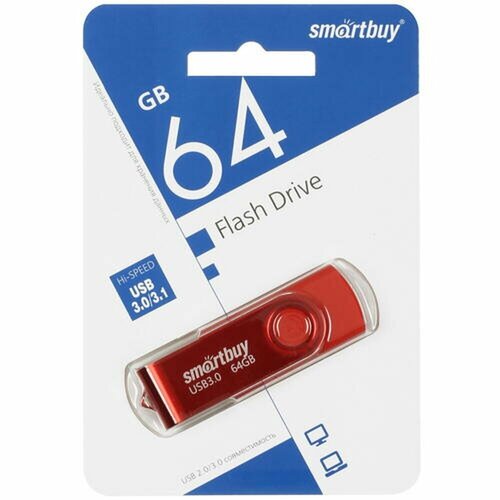 память flash 256gb smartbuy twist dual type c type a usb 3 0 Память USB Flash 64 ГБ Smartbuy Twist [SB064GB3TWR]