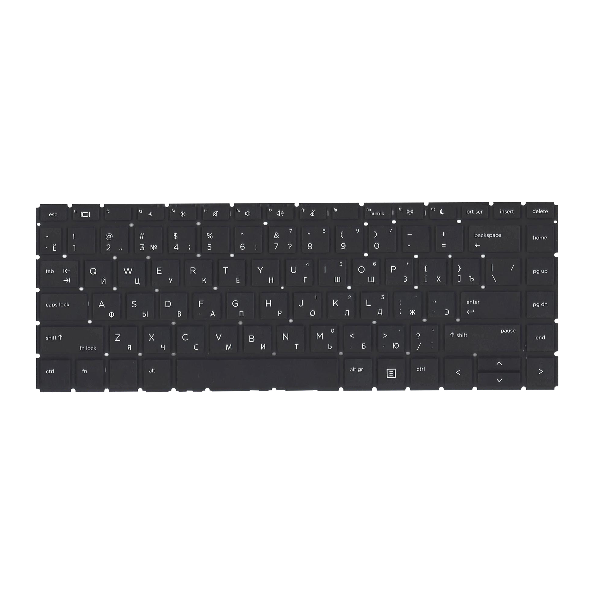 Клавиатура для ноутбука HP ProBook 440 G6 445 G6 440 G7 445 G7 черная без рамки и без подсветки