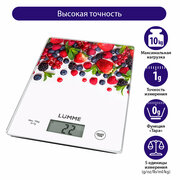 LUMME LU-1340 лесная ягода весы кухонные сенсор, встроенный термометр