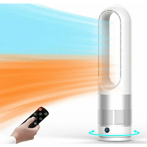 Колонный безлопастной вентилятор охлаждения воздуха для дома и офиса 3 режима работы 8 скоростей 57см Белый 740000₽