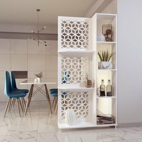 Стеллаж перегородка для зонирования комнаты Логика