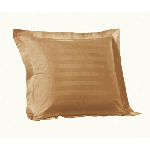 Наволочка однотонная страйп сатин бежевая 70Х70 - 2 шт 1421₽