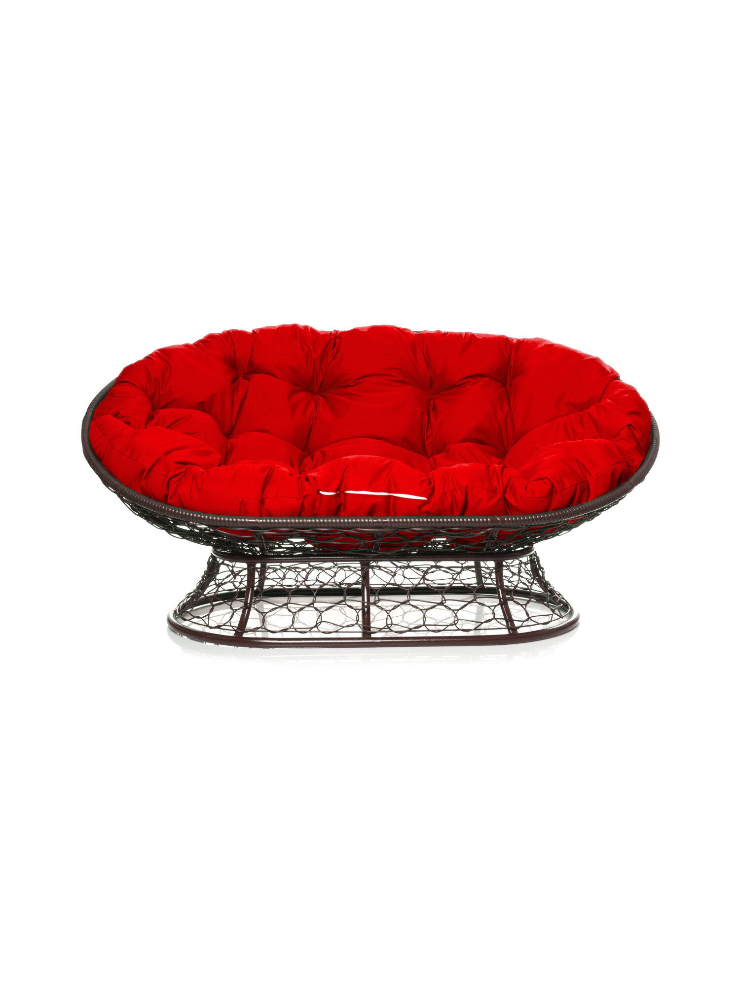 Диван M-group мамасан с ротангом коричневое красная подушка Размеры: Высота 750мм Глубина 1040мм Ширина 1640мм