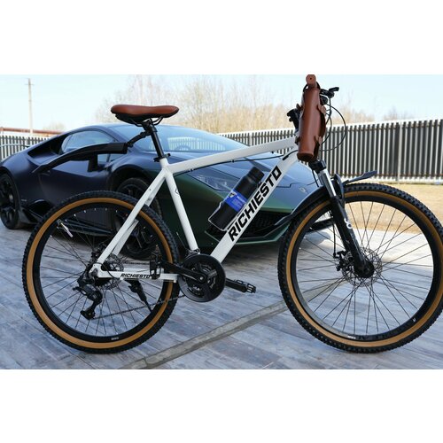 Велосипед горный RICHIESTO 26 21s Алюминиевая рама 19 Взрослый Спортивный Унисекс белыйкоричневый 25900₽