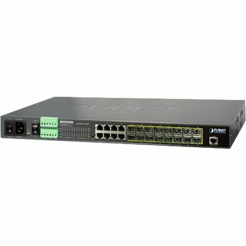 PLANET 16-Port 100/1000Base-X SFP + 8-Port 10/100/1000Base-T L2/L4 Managed Metro Ethernet Switch (AC+2 DC, DIDO) network managed industrial 8 port 10 100 1000base t 4 port 100 1000base x sfp ethernet switch