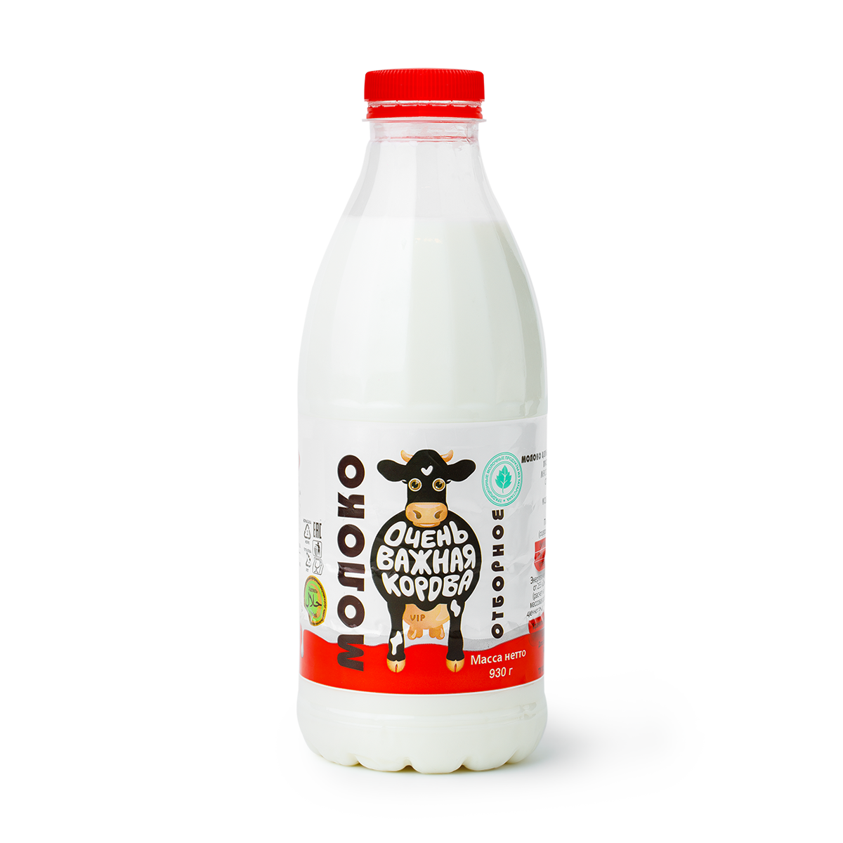 Молоко отборное 3,4-6% «Очень важная корова» халяль пастеризованное