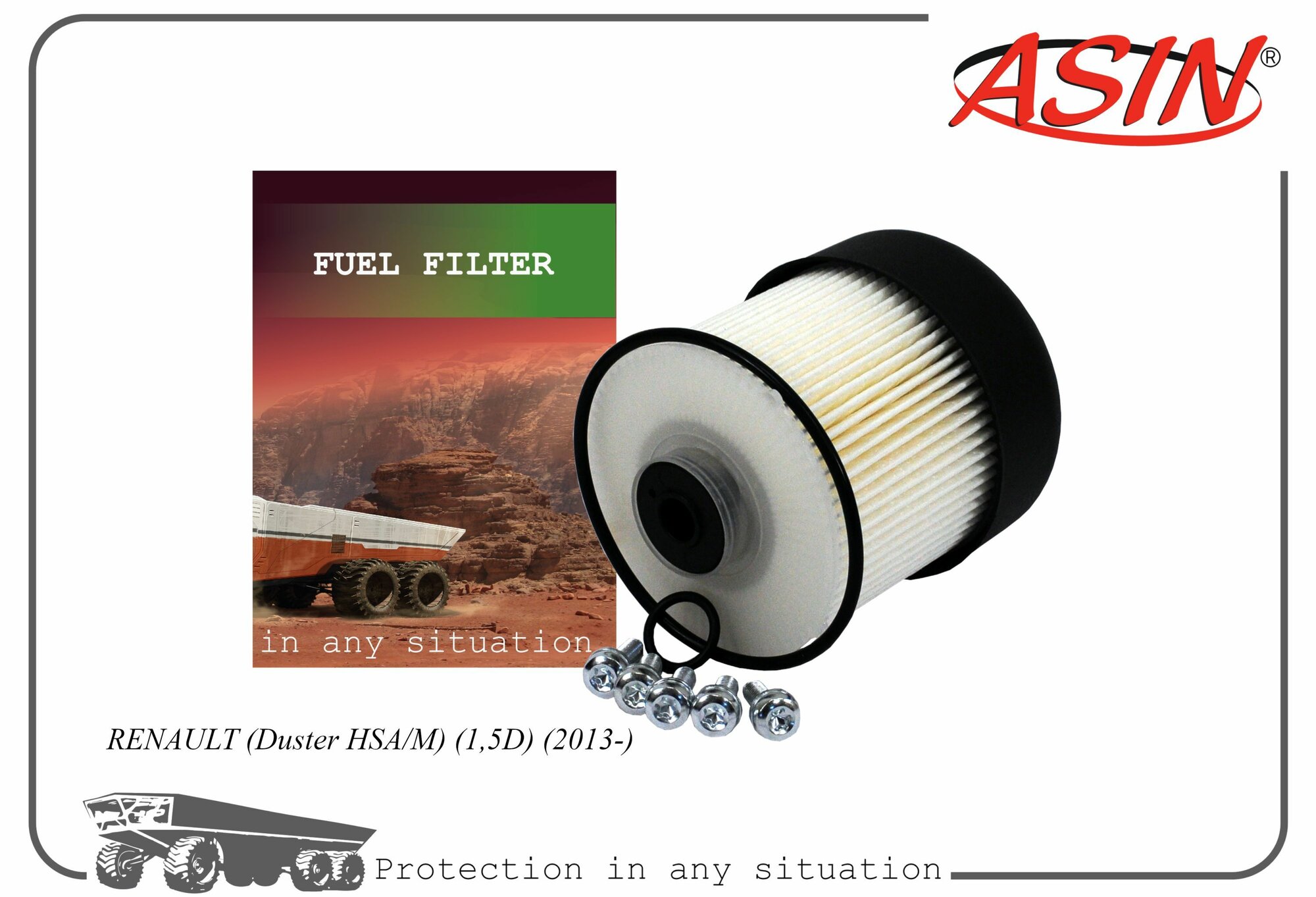 Фильтр топливный 164005420R/ASIN. FF2534 для RENAULT Duster HSA/M 15D 2013-