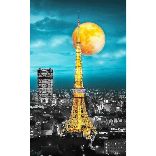 Пазл для взрослых Pintoo 1000 деталей: Лунная ночь. Токийская башня