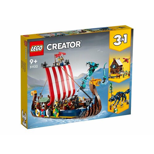 Конструктор LEGO Creator 31132 Корабль викингов и Мидгардский змей (Viking Ship and the Midgard Serpent) lego creator корабль викингов и змея мидгард 31132