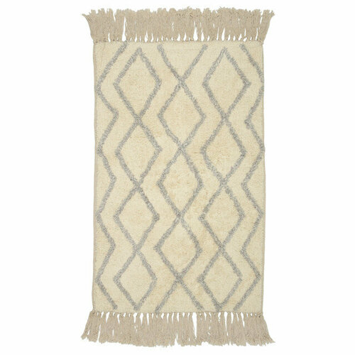 Коврик для ванной аквалиния 50х80см хлопок бежевый серые полоски 3253₽