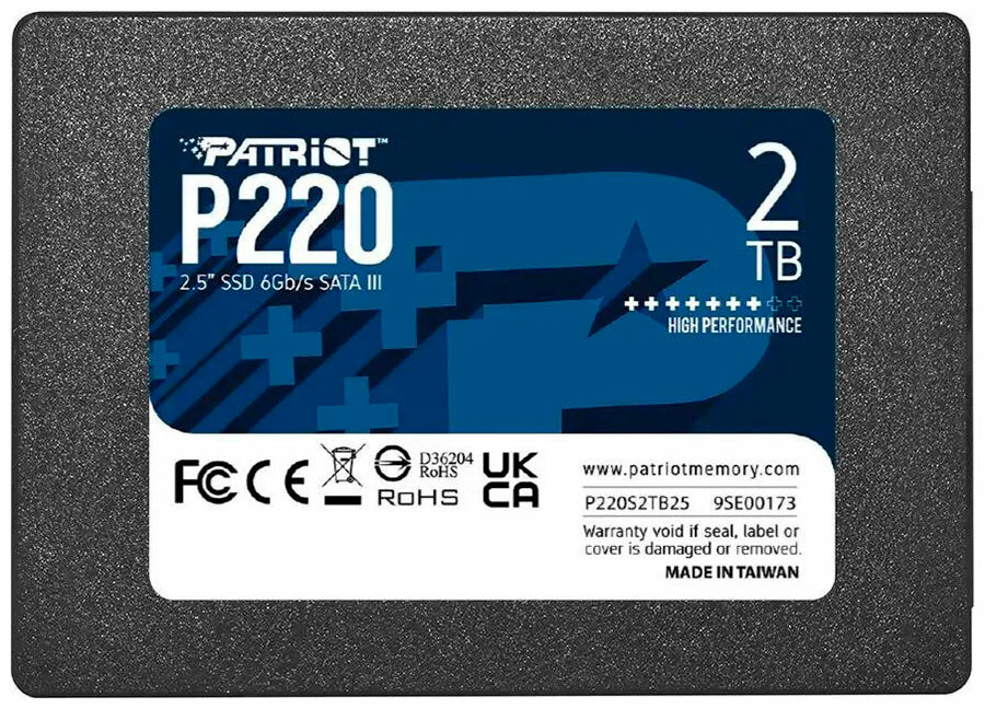 SSD накопитель Patriot Memory 2.5' P220 2048 Гб SATA III (P220S2TB25)