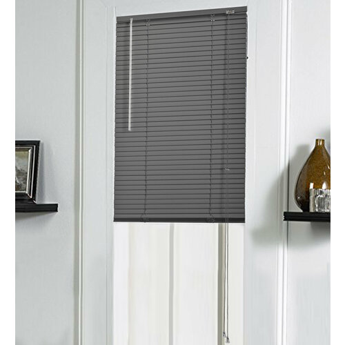 Жалюзи 70x160 см алюминий цвет серый 3488₽