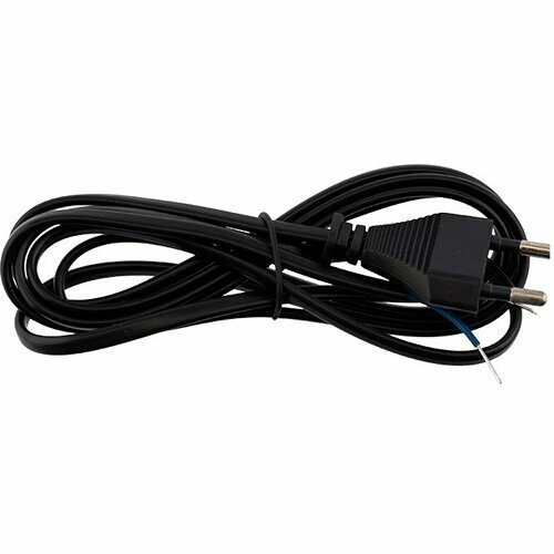 Сетевой шнур Rexant 11-1142 кабель с вилкой 2х0,75 кв. мм 1,8 м 220В 2.5А черный, 2 штуки