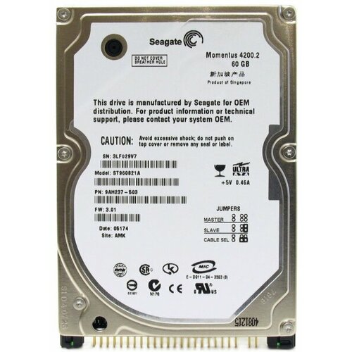 Жесткий диск Seagate 9AH237 60Gb 4200 IDE 25 HDD 9215₽