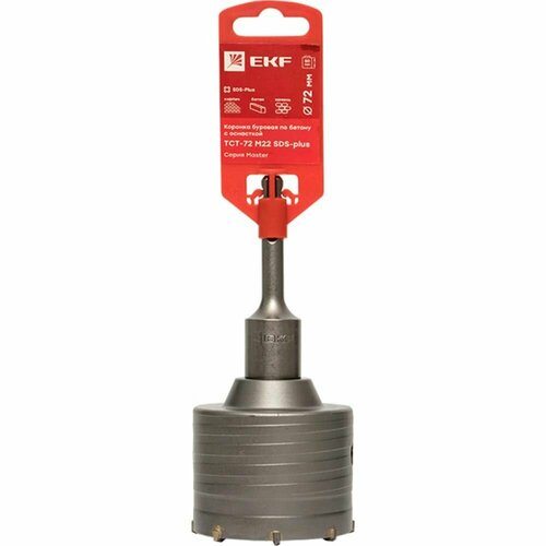 EKF Коронка буровая по бетону с оснасткой TCT-72 М22 SDS-plus Master tct-72-m22 1909₽