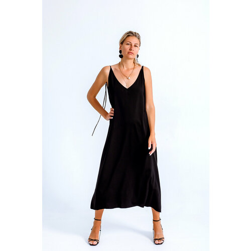 Сарафан DEMKINALEBEDEVA, размер one size, черный сексуальное платье для выпускного вечера с принтом зебры летнее женское вечернее платье на бретелях спагетти женское длинное платье