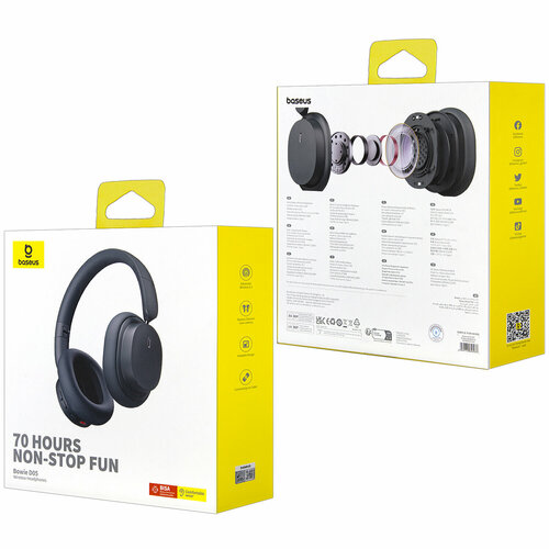 Наушники Bluetooth D05 Bowie Wireless Headphone Baseus серые NGTD020213 4999₽