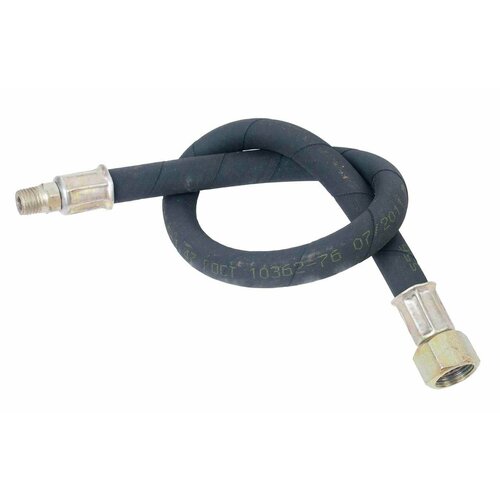 Шланг тормозной КРАЗ-256 к передней тормозной камере без брони (S=24, гайка М20, штуц.1/4) L=605мм, 256Б-3506060, УРТ