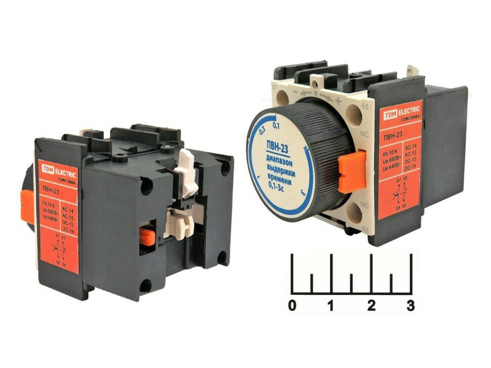 Приставка выдержки времени 0.1-3сек ПВН-23 (при отключении) TDM (SQ0708-0037)
