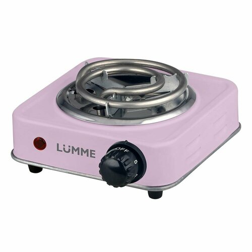 Плитка электрическая настольная LUMME LU-HP3640B/ 1 конфорка d 10/ электроплитка, розовый василиса плитка электрическая 1 но конфорочная настольная с терморегулятором коричневый цвет