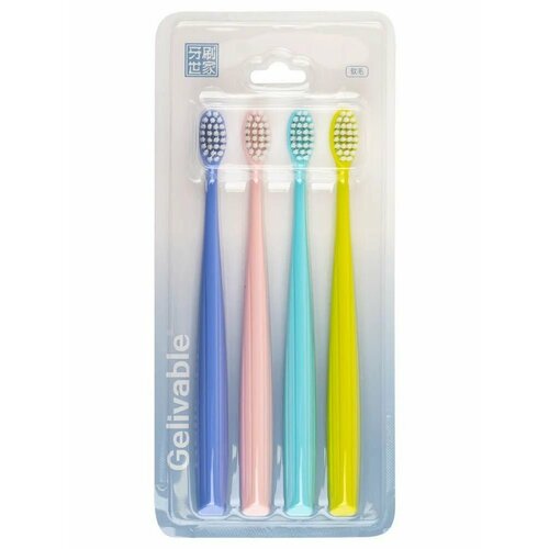 Набор из 4 зубных щеток Gelivable Family