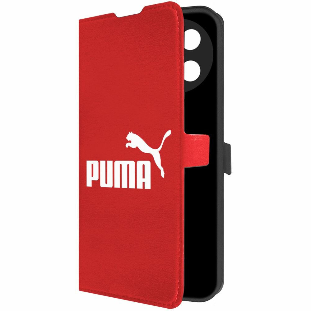 Чехол-книжка Krutoff Eco Book для Realme 11 4G Puma (Пума) (красный)