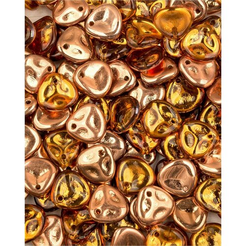 стеклянные чешские бусины rose petal 14х13 мм цвет topaz capri gold 10 шт Стеклянные чешские бусины, Rose Petal, 8х7 мм, цвет Topaz Capri Gold, 50 шт.