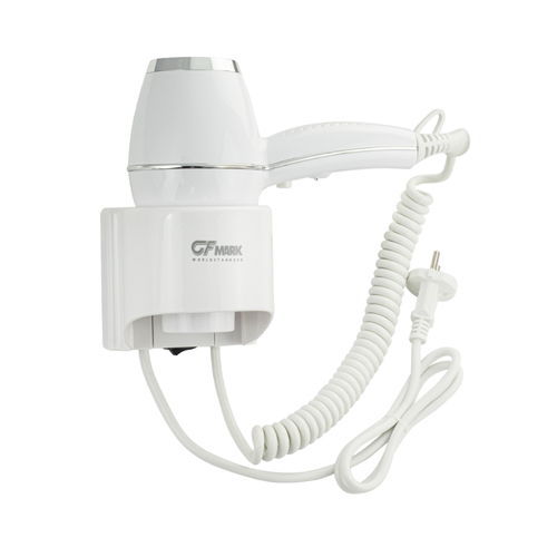 Фен для волос профи супермощный в ванную комнату с торцевым креплением горячий - холодный поток с хромированными вставками 1800W 352300₽