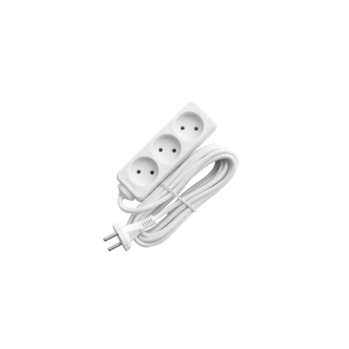 Удлинитель без заземления 3 гнезда 3 метра ПВС 10А TANGO 1016367 578₽