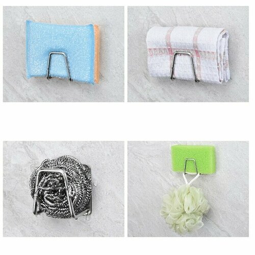 Держатель стальной для губки в раковину 2шт 530₽