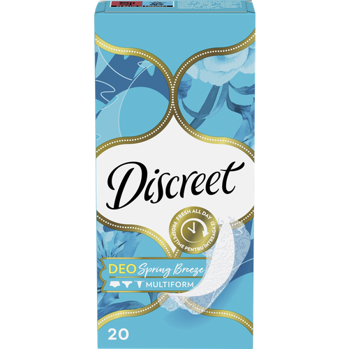 Прокладки ежедневные DISCREET Multiform Deo Spring Breeze, 20шт прокладки discreet deo spring breeze multiform ежедневные 60шт х 3шт