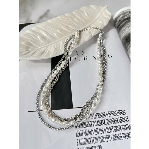 Колье Only Bijou, длина 42 см, белый/жемчужный