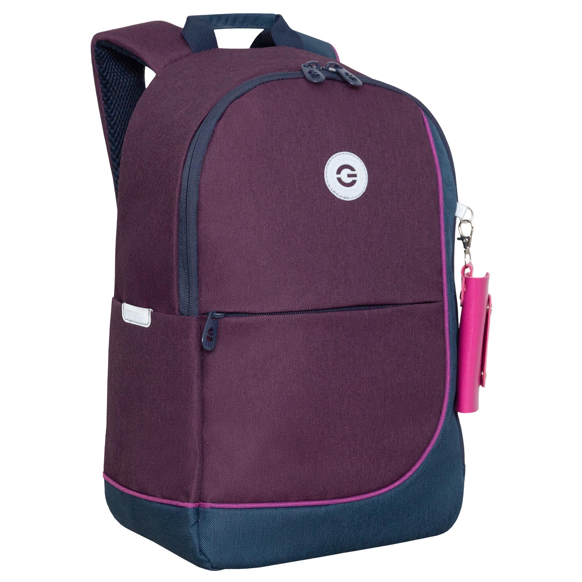 Стильный школьный рюкзак GRIZZLY с карманом для ноутбука 13", женский RD-345-2/4