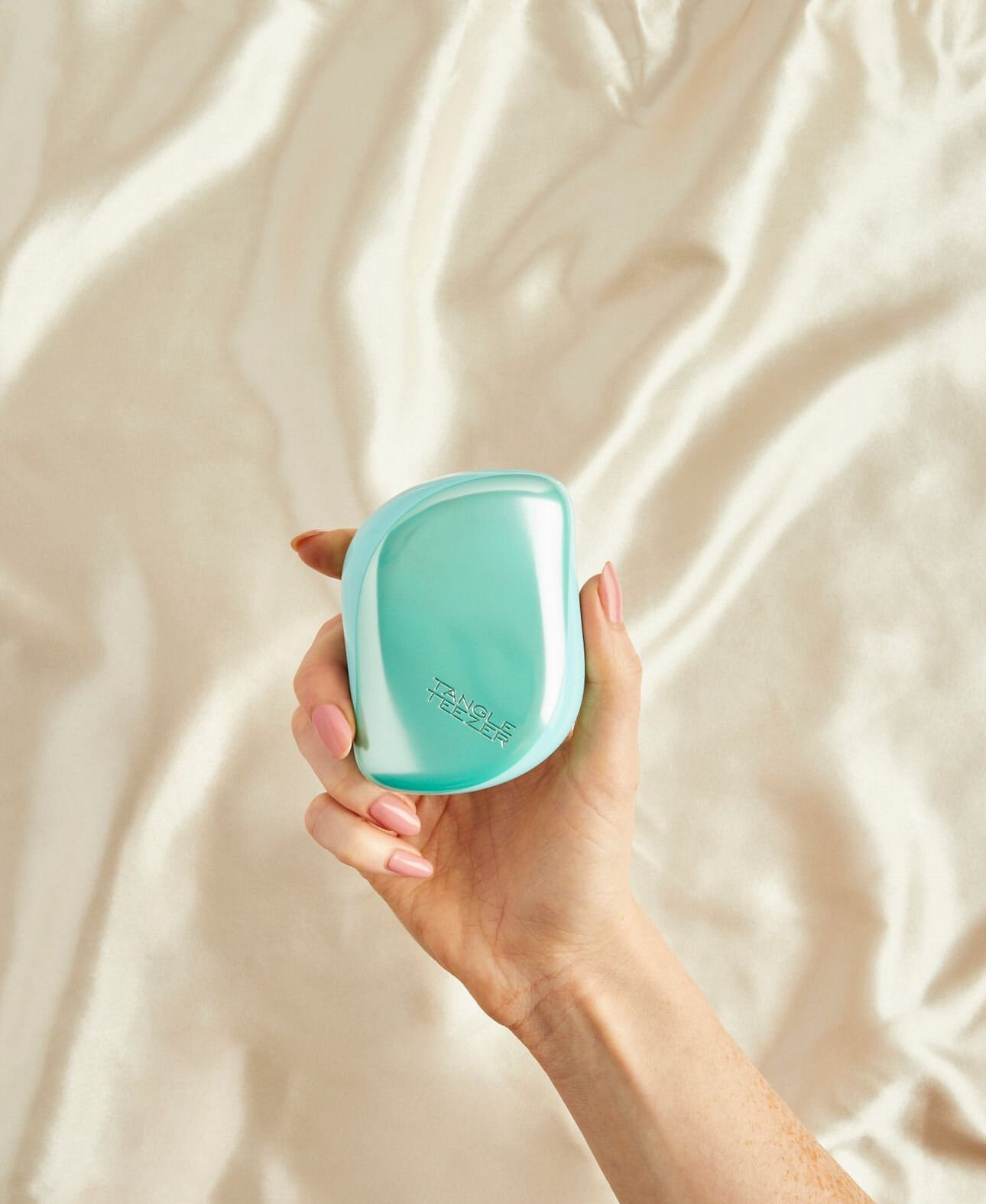 фото COMPACT STYLER Frosted Teal Chrome расческа Tangle Teezer