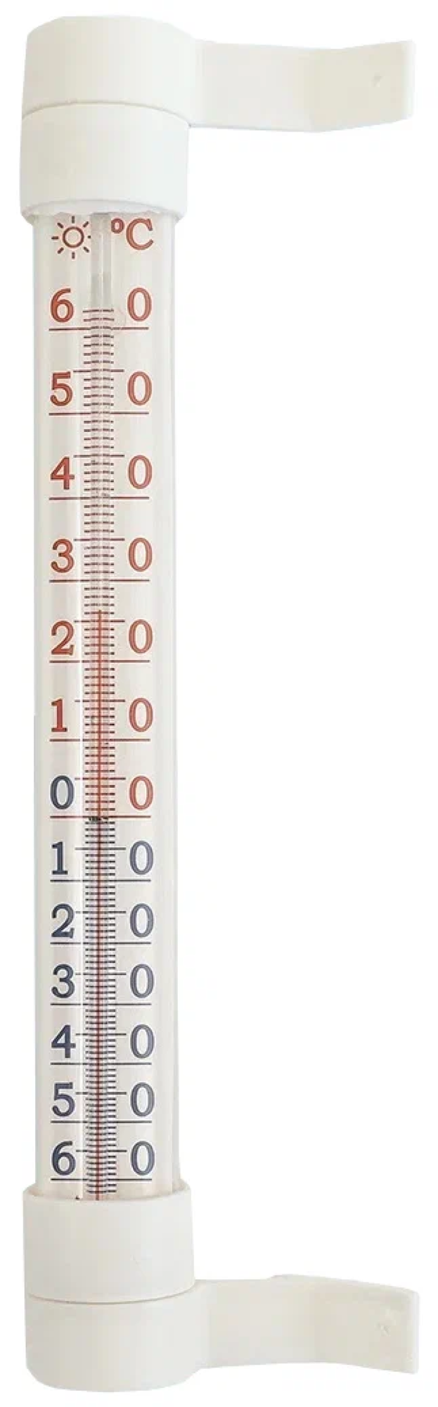 Термометр уличный Первый термометровый завод Гвоздик в корпусе из пластика и стекла, белый / градусник на окно