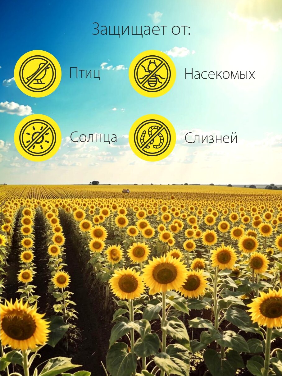Изображение Шапочка Амарант для капусты и подсолнуха, желтая 50 шт